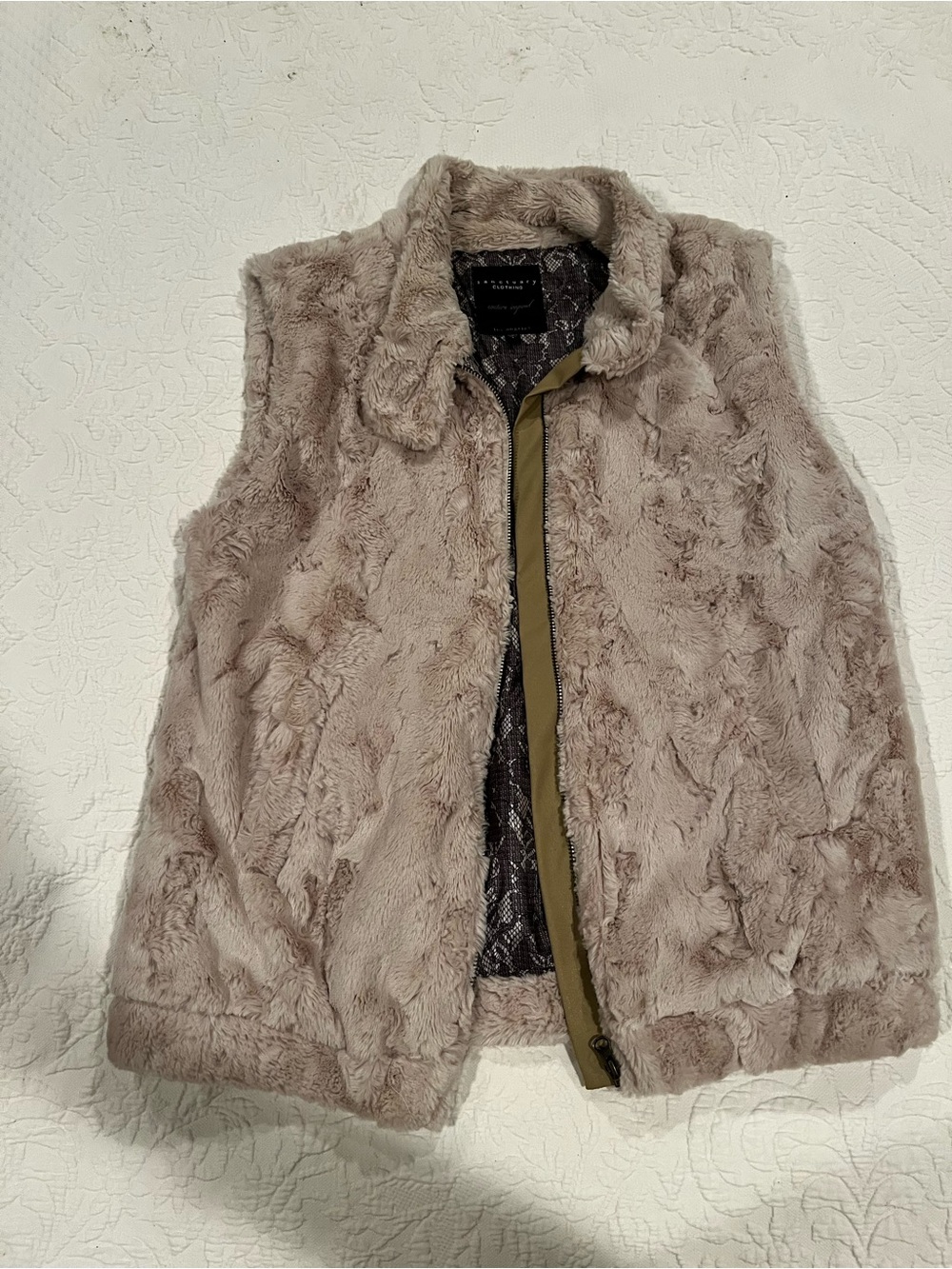 Sanctuary Taupe Faux Fur Vest